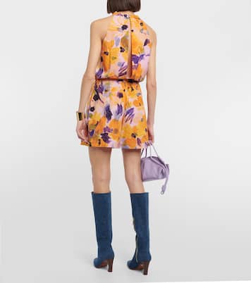 Mono floral con cuello halter | Dries Van Noten