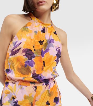 Mono floral con cuello halter | Dries Van Noten