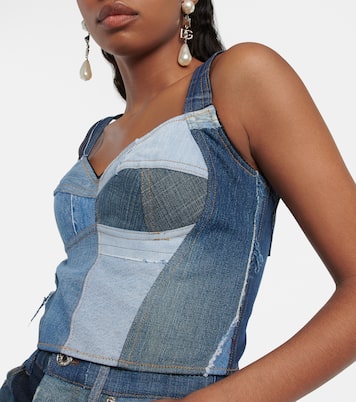 Top bustier en denim | Dolce&Gabbana