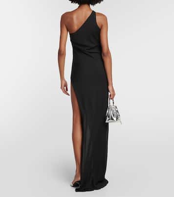 One-shoulder chiffon maxi dress | Mônot