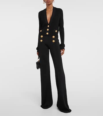 Pantaloni flared in maglia | Balmain