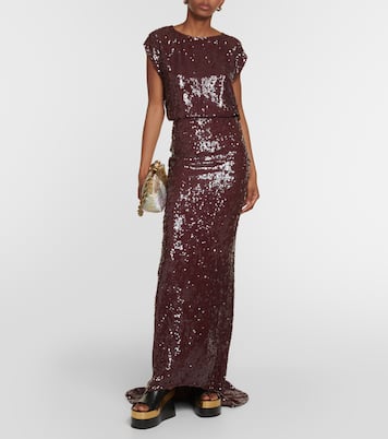 Jupe longue à sequins | Dries Van Noten
