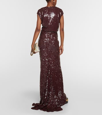 Jupe longue à sequins | Dries Van Noten