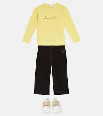 Top in cotone con logo | Monnalisa