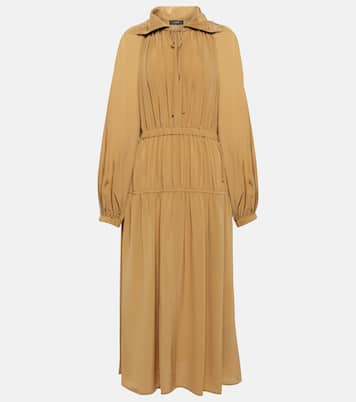 Dryden silk crêpe de soie midi dress | Joseph