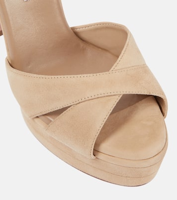 Plateausandalen Divine 130 aus Veloursleder | Aquazzura