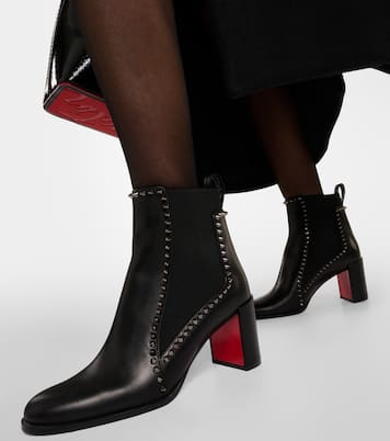 Bottines Out Line Spikes en cuir | Christian Louboutin