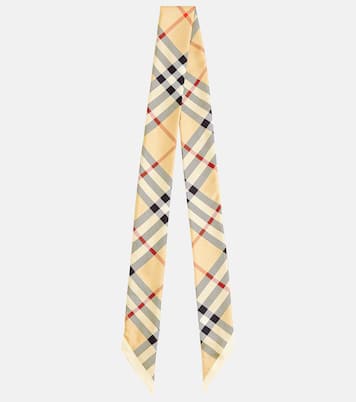 Sciarpa in twill di seta Burberry Check | Burberry