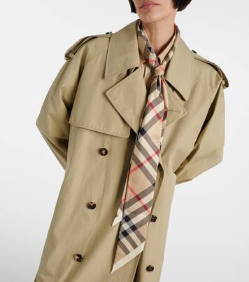 Sciarpa in twill di seta Burberry Check | Burberry