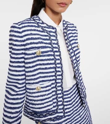 Matteo striped bouclé jacket | Rebecca Vallance