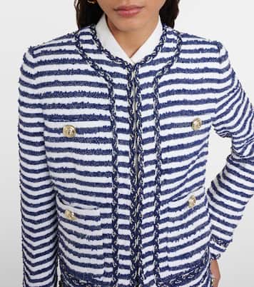 Matteo striped bouclé jacket | Rebecca Vallance