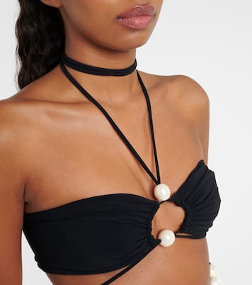 Top bikini a fascia con perline | Magda Butrym