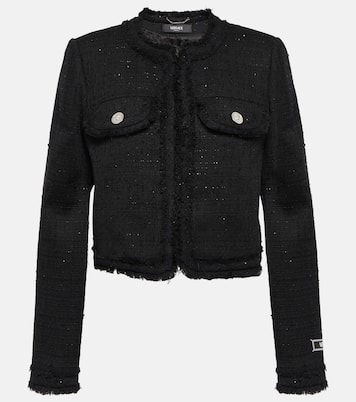 Chaqueta de tweed de mezcla de algodón | Versace