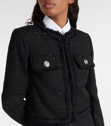 Chaqueta de tweed de mezcla de algodón | Versace
