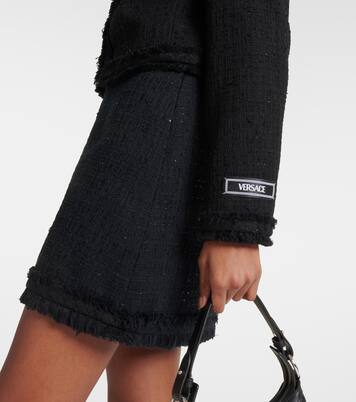 Chaqueta de tweed de mezcla de algodón | Versace