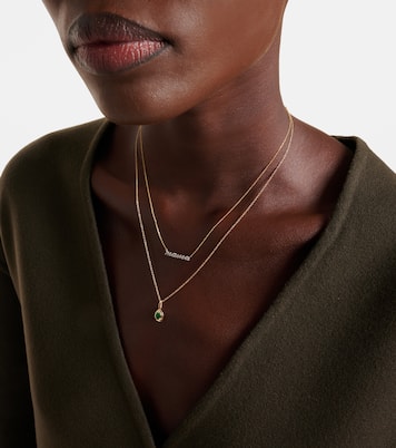 Collier Bonbon en or 14 ct et émeraude | Stone and Strand
