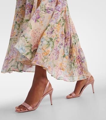 Sandalen So Nude 85 aus Metallic-Leder | Aquazzura
