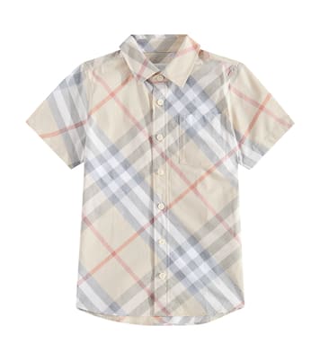 Camisa de algodón con Burberry Check | Burberry Kids