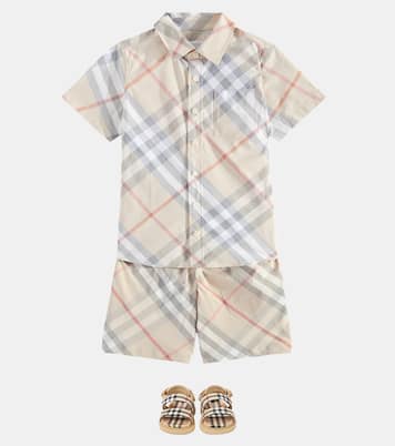 Camisa de algodón con Burberry Check | Burberry Kids