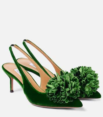 Pumps slingback Couturier Sling 65 in velluto | Aquazzura