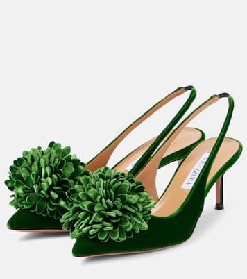 Pumps slingback Couturier Sling 65 in velluto | Aquazzura