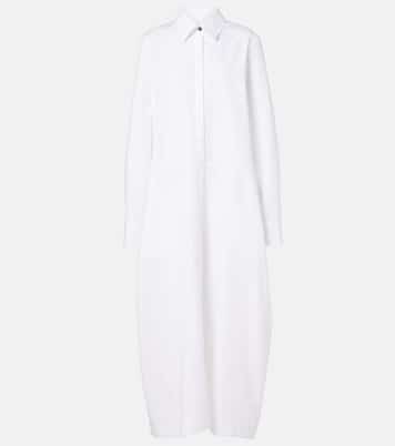 Vestido camisero de popelín de algodón | Jil Sander
