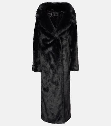 Off-shoulder faux fur coat | Balenciaga