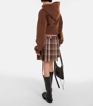 Minifalda de mezcla de lana plisada | Acne Studios
