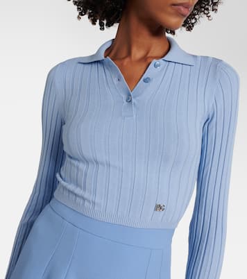 Cropped-Polopullover aus Rippstrick | Dolce&Gabbana
