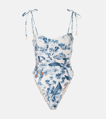 Rabano floral bustier swimsuit | Agua by Agua Bendita