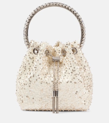 Bucket-Bag Bon Bon mit Kristallen und Pailletten | Jimmy Choo