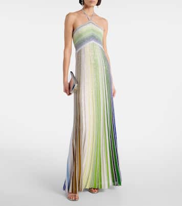 Robe longue rayée en lamé | Missoni