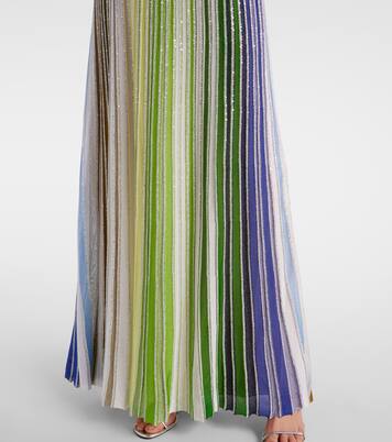 Robe longue rayée en lamé | Missoni