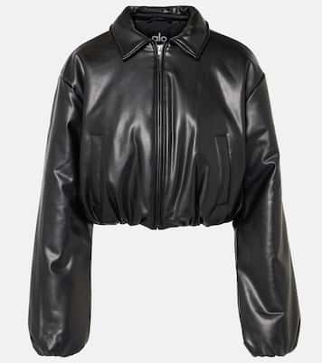 Premier faux leather bomber jacket | Alo Yoga