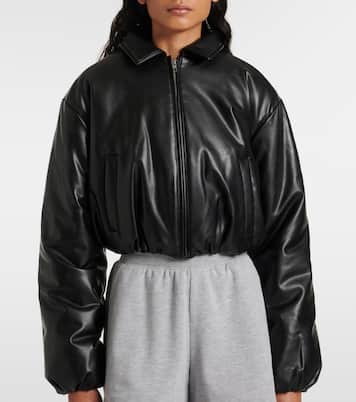 Premier faux leather bomber jacket | Alo Yoga