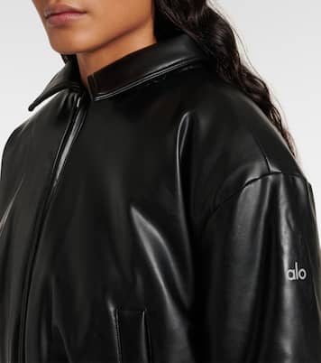 Premier faux leather bomber jacket | Alo Yoga