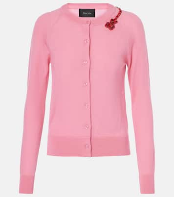 Cardigan in lana e seta con cristalli | Simone Rocha