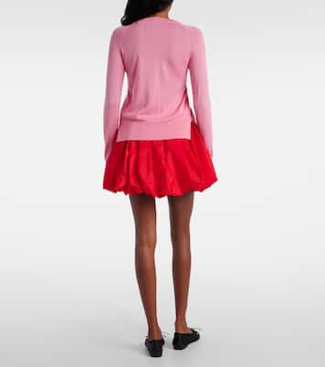 Cardigan in lana e seta con cristalli | Simone Rocha
