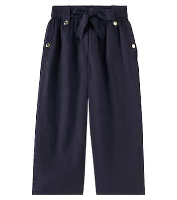 Linen wide-leg pants | Chloé Kids