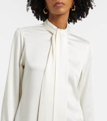 Blusa in raso con fiocco | Stella McCartney