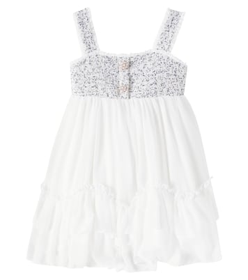 Verziertes Kleid aus Tweed und Chiffon | Patachou