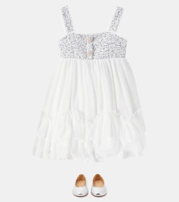Verziertes Kleid aus Tweed und Chiffon | Patachou