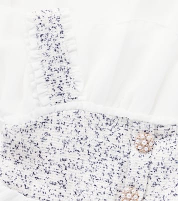 Verziertes Kleid aus Tweed und Chiffon | Patachou