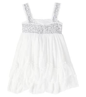Verziertes Kleid aus Tweed und Chiffon | Patachou