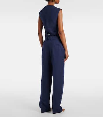 Gerade Hose Savannah Fox aus Leinen und Seide | Blazé Milano
