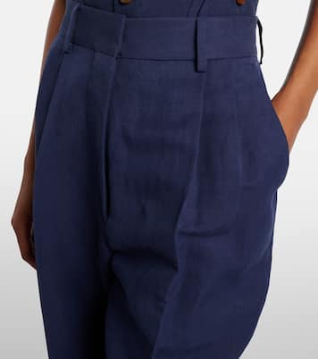 Gerade Hose Savannah Fox aus Leinen und Seide | Blazé Milano