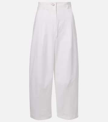 Pantaloni Mina a gamba larga in misto cotone | Max Mara