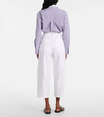 Pantaloni Mina a gamba larga in misto cotone | Max Mara