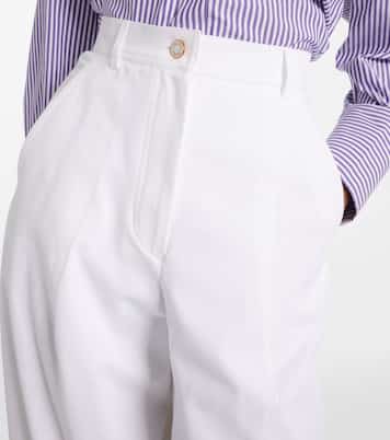 Pantaloni Mina a gamba larga in misto cotone | Max Mara