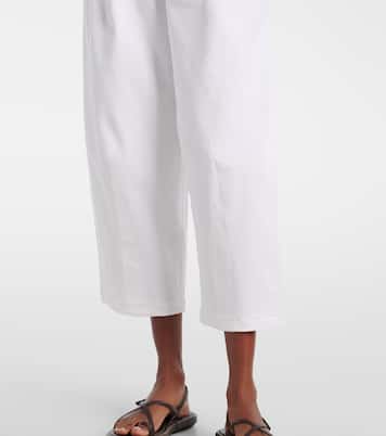 Pantaloni Mina a gamba larga in misto cotone | Max Mara